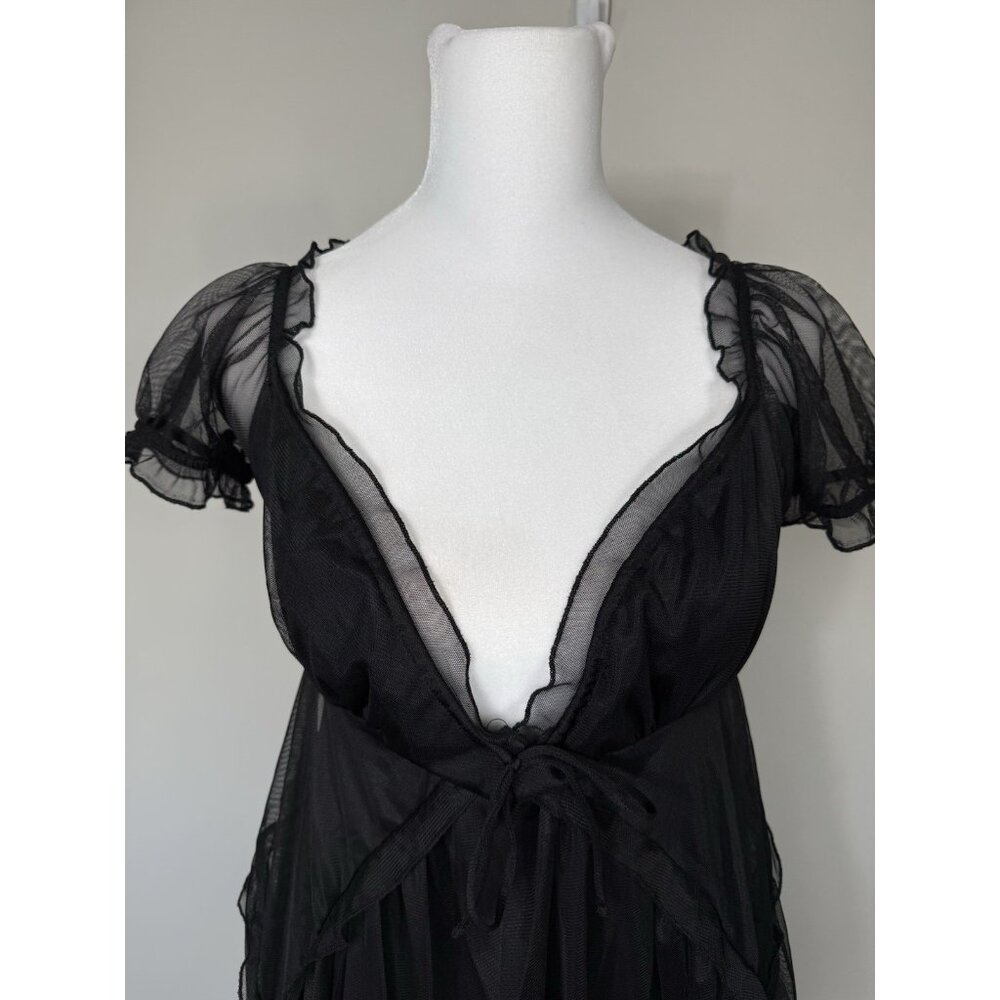 Urban Outfitters Dress Sammy Mesh Mini Dress Sheer Sexy Whimsigoth Romantic NWT - Picture 7 of 12
